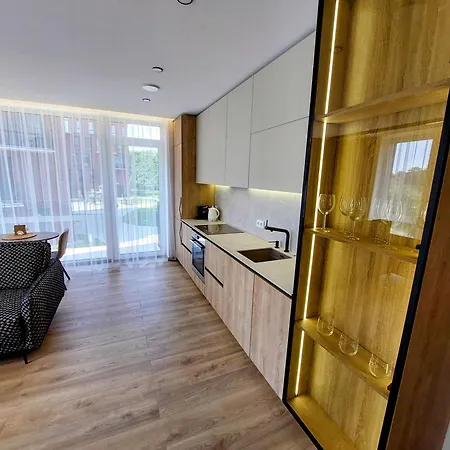 M18 Waterside Park Apartments, Self Check-in, Free Parking, Wi-fi Butas Klaipeda